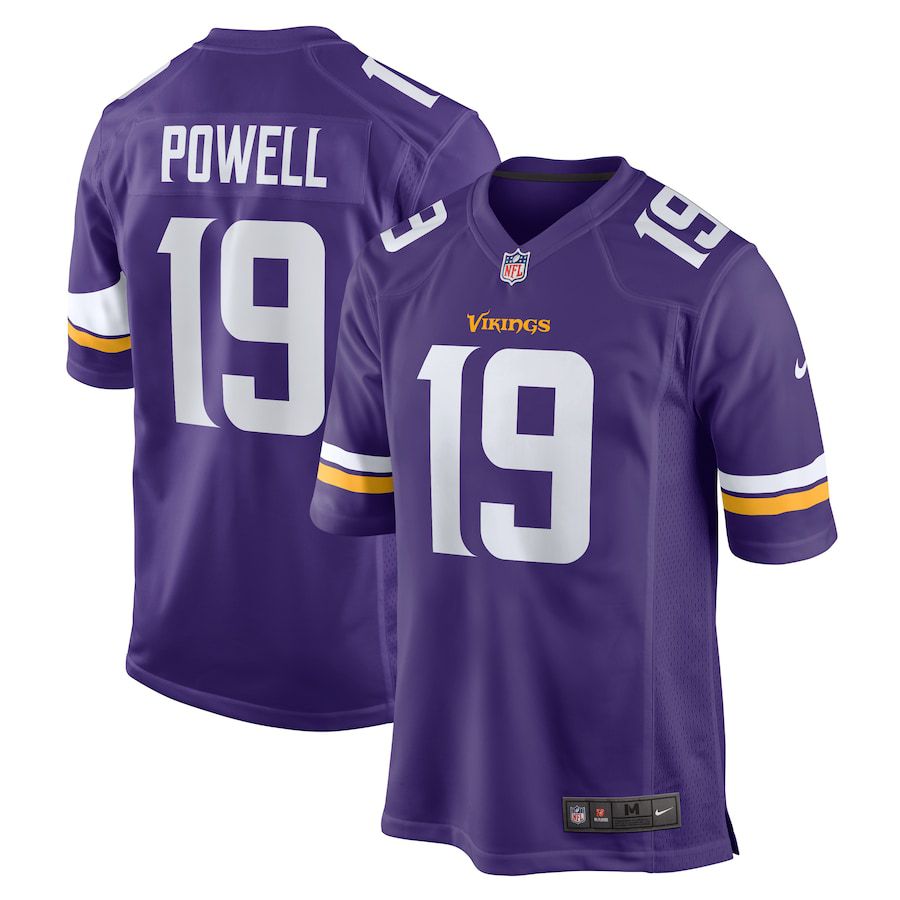 Men Minnesota Vikings 19 Brandon Powell Nike Purple Game NFL Jersey